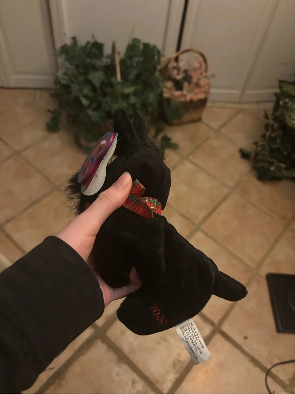 Plush Scottie Dog/December birthstone